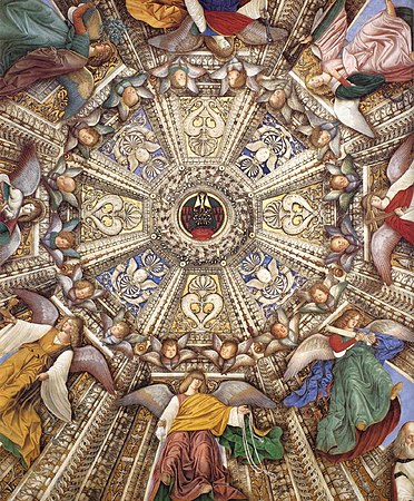 Melozzo da Forlì - Vaulting decoration of the Sacristy of St Mark (detail) - WGA14782.jpg