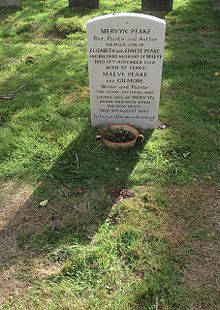 Mervyn Peakes Grave, St Marys Church, Burpham (geograph 3590327).jpg