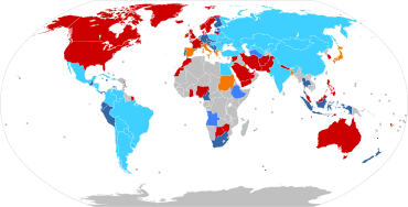 Mapa mundial da disponibilidade da dipirona