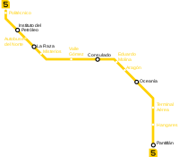Mexico City Metro line 5.svg