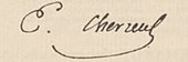 signature de Michel-Eugène Chevreul