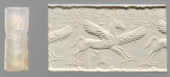 تصویر مهری استوانه ای، 14th–13th century BC