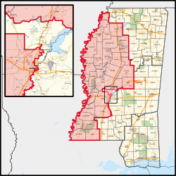 Mississippi's 2nd congressional district in Jackson (since 2023).svg