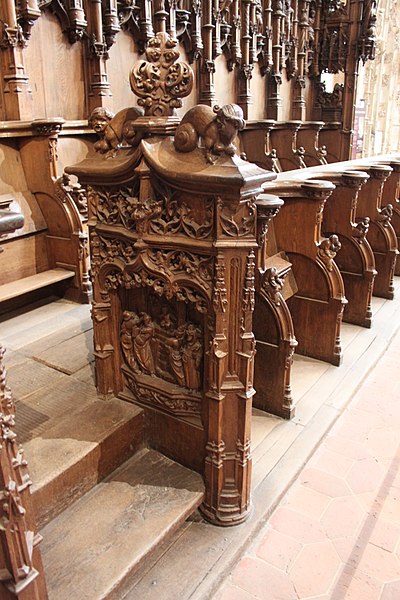 File:Monastère Royal de Brou - Choirs stalls 7.jpg