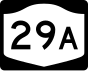 New York State Route 29A marker