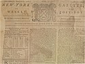 New York Gazette or The Weekly Post-Boy Aug 21 1766