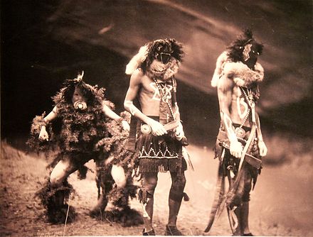 Navajo Yebichai (Yei Bi Chei) dancers. Edward S. Curtis. USA, 1900. The Wellcome Collection, London