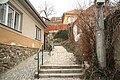 Čeština: Severní pohled na schody v Týnské ulici v Třebíči, okr. Třebíč. English: North view of stairs of Týnská street in Třebíč, Třebíč District.