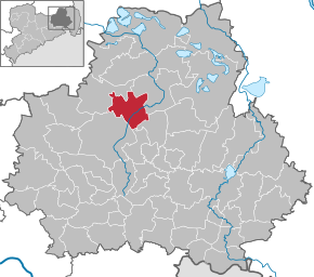 Poziția Oßling pe harta districtului Bautzen