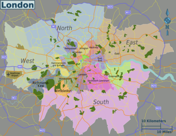 Map of Outer London