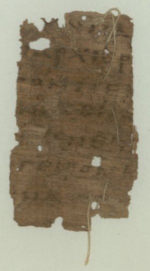 Gospel of Matthew 27:62-64 on Papyrus 105, from 5th/6th century.
