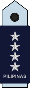 Philippine Air Force general's shoulder rank badge.