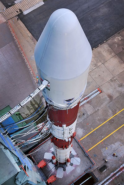 File:PSLV C43 HySIS launch campaign. Polar Satellite Launch Vehicle on First Launch Pad 01.jpg