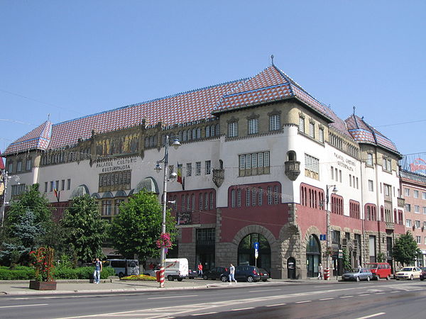 The Cultural Palace built between 1911 and 1913, Târgu Mureș (German: Neumarkt am Mieresch)