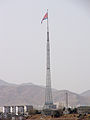Vu de la JSA, le village nord-coréen de Kijong-dong où flotte le quatrième plus grand drapeau du monde.