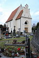 Čeština: Kostel svatého Jiljí, Pardubice - Pardubičky, pohled od severozápadu. English: Church of Saint Giles in Pardubice, Northwest view.