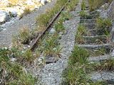 Detail of the track with the parallel stairs