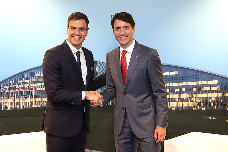 File:Pedro Sánchez Pérez-Castejón with Justin Trudeau in Brussels - 2018.jpg