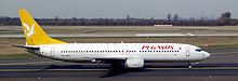 Die kurzzeitig gekidnappte Boeing 737-800 TC-APU während eines Besuchs in Düsseldorf