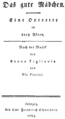 English: Piccinni - La buona figliuola - Das gute Mädchen - title page of the libretto, Leipzig 1783
