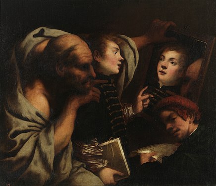 Sokrates med disiplene, Prado-museet