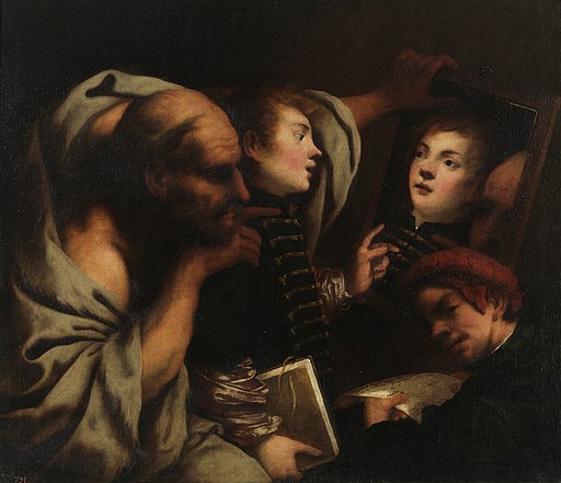 Pietro della Vecchia - Socrates and two students