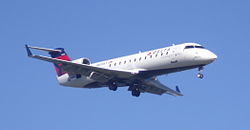 Pinnacle Airlines' Bombardier CRJ200 in Delta Connection livery