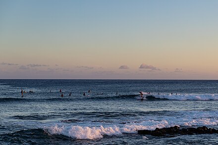Surfers at Poipu Beach
