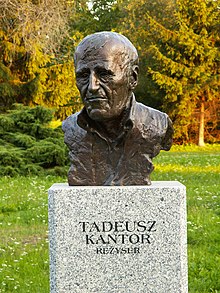 Tadeusz Kantor, commemorative bust by Kornel Arciszewski