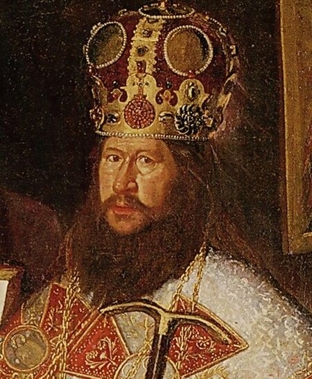 Detail of Patriarch Nikon in painting, c. 1660–1665