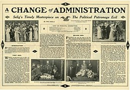 Fiche de presse pour UN CHANGEMENT D'ADMINISTRATION, 1913 (Page 1) .jpg