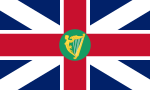 Thumbnail for File:Proposed Union Flag (1801) - Irish harp and green disc.svg