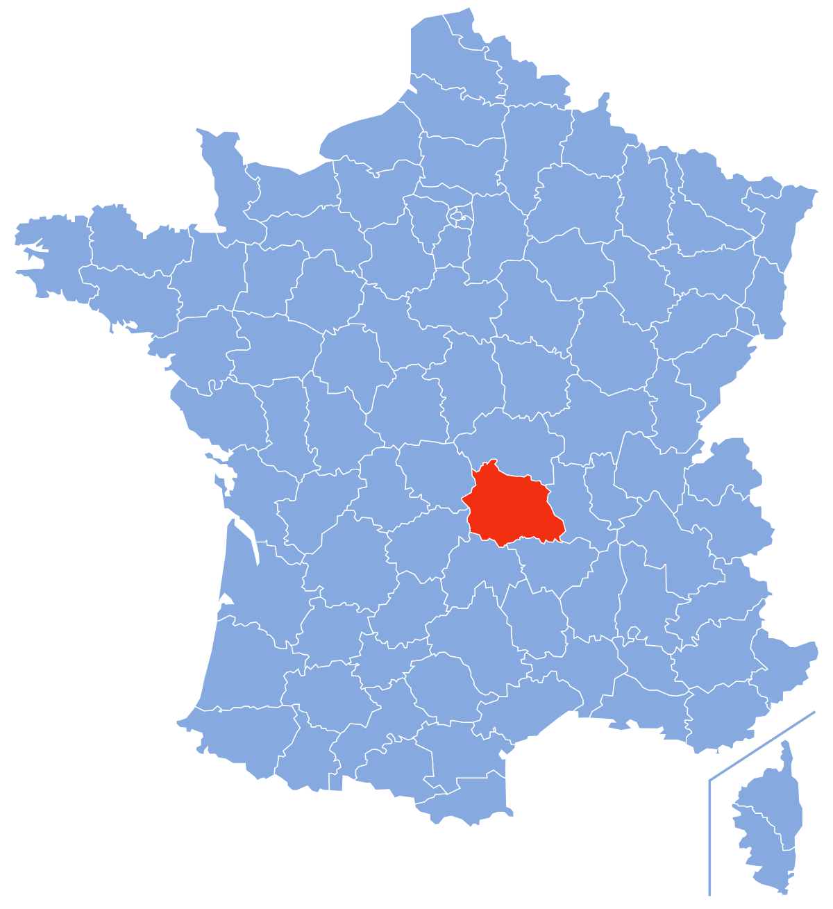 63 departement carte Puy de Dôme — Wikipédia
