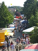 A view of the Quetschenfest street fair in the community of Geichlingen, Germany