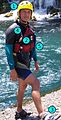 1. Helmet 2. PFD (Personal Floating Device) 3. Rafting shoes 4. neoprene Swimsuit 5. SPANISH 1. Casco 2. Chaleco salvavidas 3. Chanclas apropiadas para descenso de río. 4. traje de neopreno. 5. Cabo extensible de emergencia.