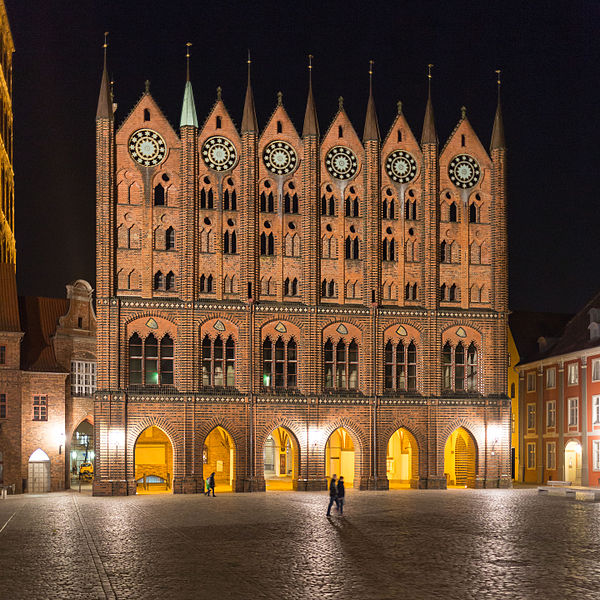 Late medieval Brick Gothic architecture in Stralsund, nowadays a UNESCO World Heritage Site