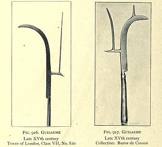 <span class="mw-page-title-main">Guisarme</span> Type of pole weapon