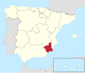 Karte der Region Murcia