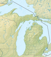 Lagekarte von Michigan in den USA