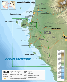 Reserva Nacional de Paracas topographic map-fr