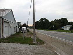 Township border scene in Rollersville