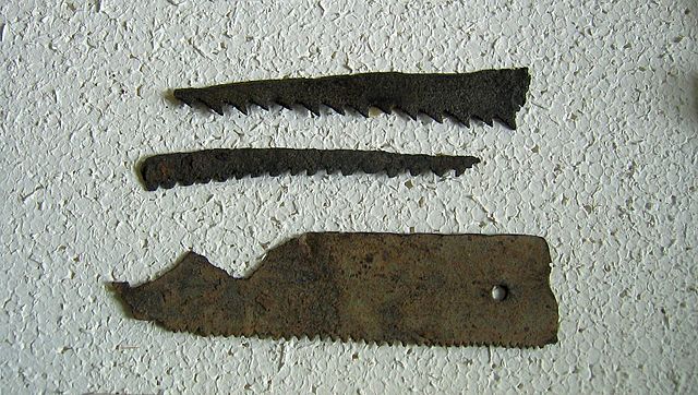 Roman sawblades from Vindonissa approx. 3rd to 5th century AD