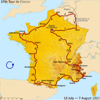 <span class="mw-page-title-main">1950 Tour de France</span> Cycling race