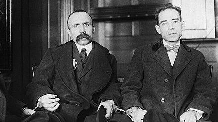 Italian immigrants Sacco and Vanzetti were wrongfully executed in 1927; anti-Italianism and anti-immigrant bias were suspected as having heavily influenced the verdict.