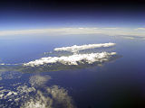 空から見る佐渡島