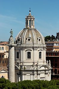 A grande cúpula vista do Monumento a Vítor Emanuel II da Itália