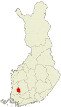 Kaart met de locatie van Sastamala