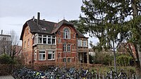 Gebäude in Schorndorf. Blick vom Schulhof des Burggymnasiums