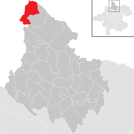 Poloha obce Schwarzenberg am Böhmerwald v okrese Rohrbach (klikacia mapa)