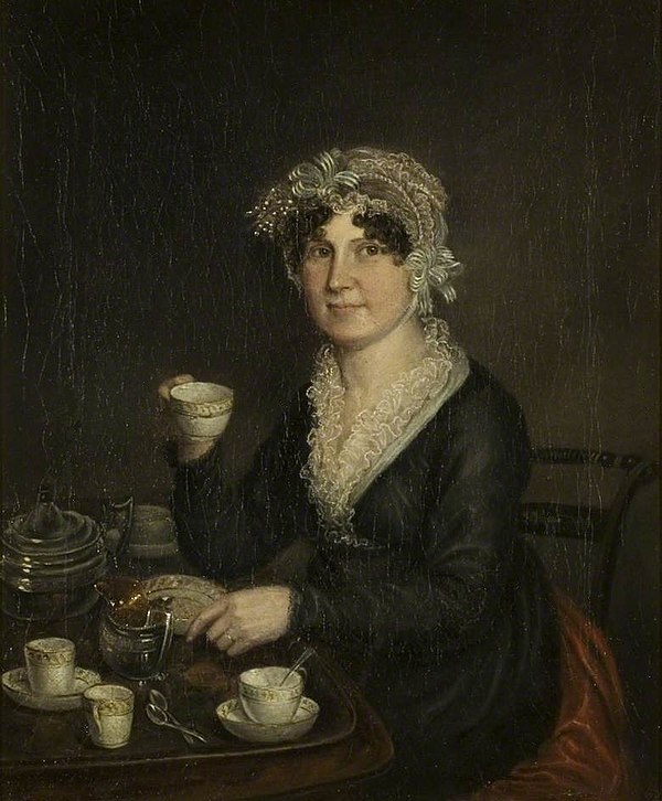 Portrait of Sharples, painted by her daughter, Rolinda, c. 1814.